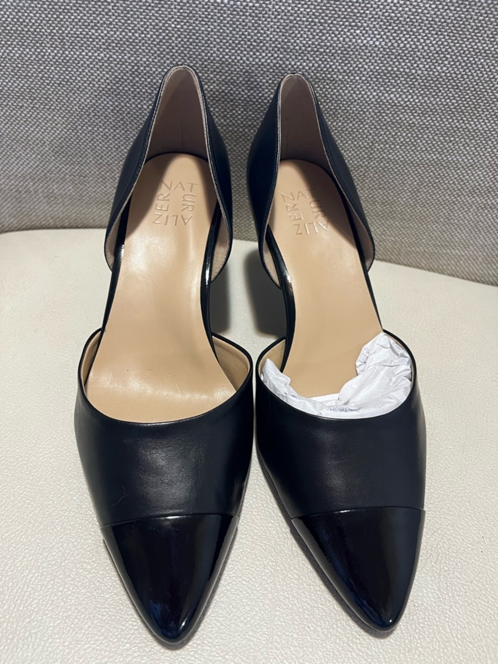 Naturalizer Barb Black Leather D'Orsay Pointed-Toe Pump Women’s Size 9